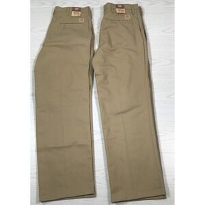 Red Kap Khaki Pants Mens 33x30 Pleated Uniform Workwear PT38KH0 2 Pair New